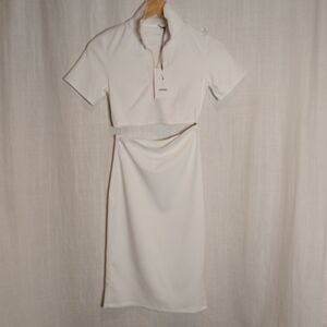 NWT NIKE x JACQUEMUS La Robe Polo Dress White w/ Tan